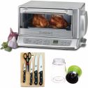 Cuisinart Exact Heat Convection Toaster Oven Broiler (TOB-195) with Home Basics 5-Piece Knife Set with Cutting Board & Deco Essentials Salt Mill, Spice Mill and Pepper Grinder