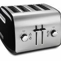 KitchenAid KMT4115OB 4-Slice Toaster with Manual High-Lift Lever, Onyx Black
