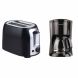 Brentwood Appliances TS-292B 2-Slice Cool-Touch Toaster with Extra-Wide Slots (Black & Stainless Steel) and TS-218B 12-Cup Coffee Maker (Black; Digital) Bundle - 0