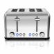 Cusimax Bakery Toaster 4 Slice Extra Wide Slot Toaster Stainless Steel Bagel Bread Toaster -CMST-160S - 1