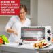 J-Jati Countertop oven, Convection oven, Countertop Toaster Oven Electric. Toast, Bake, and Broil. glass door, Thermostat in celcius, Non-stick tray, Indicator light, 800W, SK-12 (White) - 2