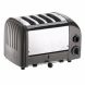 Cadco CTW-4M(220) Pop-Up Toaster with Metallic Grey Aluminum End Panels - 220V - 0
