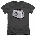 Battlestar Galactica TV Series Funny Cylon Toaster Adult V-Neck T-Shirt Tee