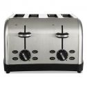 Extra Wide Slot Toaster, 4-Slice, 12 3/4 x 13 x 8 1/2, Stainless Steel
