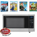SHARP's Movie Night with Orville Redenbacherâ€™s Certified 1.4 cu. ft. Carousel Microwave Oven and 4 Blu-ray 3D Movies