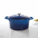 Crock Pot Artisan 7 Quart Round Cast Iron Dutch Oven in Sapphire Blue