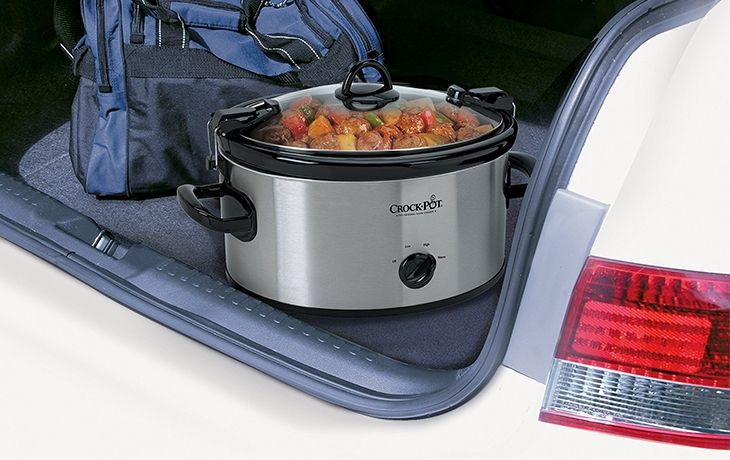 Crock-Pot Cook and Carry 6 Quart Manual Portable Slow Cooker and Food  Warmer, Stainless (SCCPVL600-S)