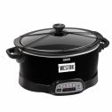 Weston Slow Cooker, 7 Qt Programmable with Lid Latch Strap