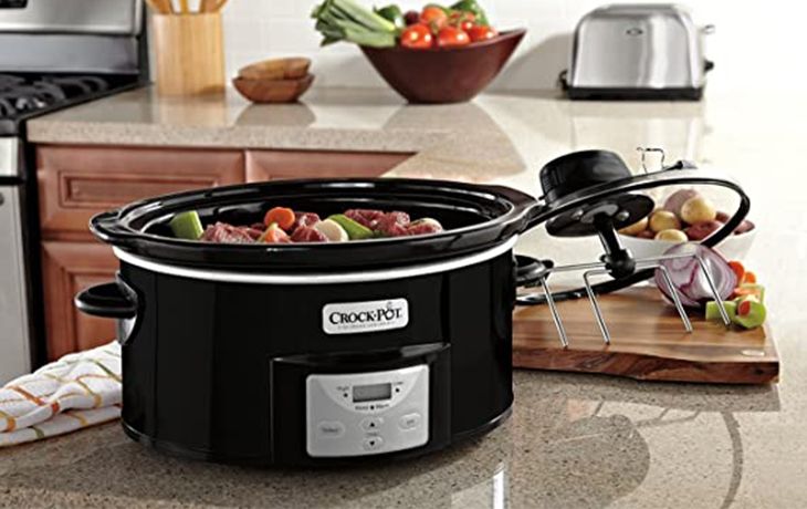 Crock-Pot IStir (SCCPVC600AS-B) Automatic Stirring 6-Quart Slow Cooker ...