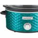 BrentwoodÂ® Appliances 4.5-quart Scallop Pattern Slow Cooker (blue) - 3