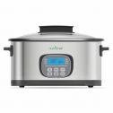 NutriChef PKPC45 - Countertop Oven Multi-Cooker with Easy Crock Oven Cooking Presets, Sous Vide Mode, Display (Stainless Steel)