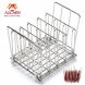 Sous Vide Rack - AUCHEN Heavy Duty 304 Stainless Steel, Square 7.8 x 6.4 Inch, Adjustable and Collapsible, Fast Even Heating for Sous Vide Bags with Sous Vide Cooking - Fits Any Sous Vide Container - 1
