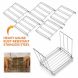 Sous Vide Rack - AUCHEN Heavy Duty 304 Stainless Steel, Square 7.8 x 6.4 Inch, Adjustable and Collapsible, Fast Even Heating for Sous Vide Bags with Sous Vide Cooking - Fits Any Sous Vide Container - 2