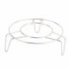 Kitchen Stainless Steel Egg Food Steaming Steamer Holder Rack Stand Silver Tone - 0