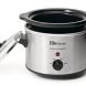 Elite Gourmet MST-250XS Electric Slow Cooker, Adjustable Temp, Entrees, Sauces, Stews & Dips, Dishwasher Glass Lid &&nbsp;Ceramic Pot, 1.5Qt Capacity, Stainless Steel - 1