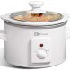 Elite Gourmet MST-250XW Slow Cooker, 1.5 Quart, White - 0