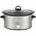 4.5-quart Scallop Pattern Slow Cooker (stainless Steel)