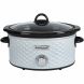 Brentwood SC-140W Scallop Pattern 4.5 Quart Slow Cooker, White - 0