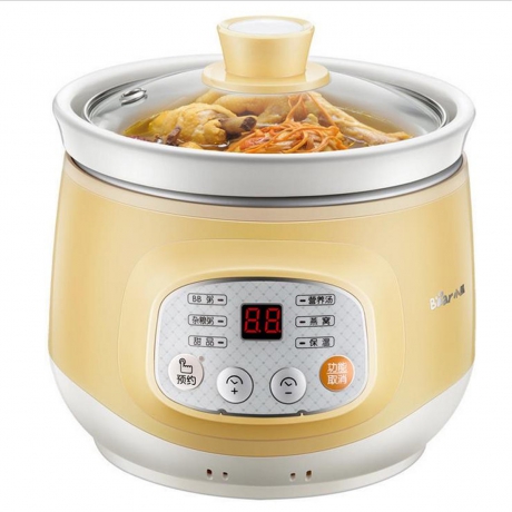 1L 220V Electric Ceramic Slow Sous Vide Cooker Yellow Timing Setting ...