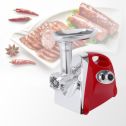Heavy Duty Electric Meat Grinder and Sausage Stuffer Maker with Handle Home Commercial Use Food Meat Processor Machine Include 4 Cutting Plates Kitchen Tool UL Certificated-Red