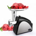 Electric Meat Grinder 2000W, Food Meat Grinders with 3 Stainless Grinding Plates and Sausage Stuffing Tubes for Home Use &Commercial, Dishwasher safe HFON