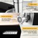 2000W Max Electric Meat Grinder, Sausage Stuffer Maker with 3 Grinders Plates and Sausage Filling Tubes [All Kinds of Meat] for Home Use Stainless Steel Meat Mincer Black - 3