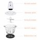POSAME Mini Food Processor Meat Grinders Electric,Small Kitchen Food Chopper Vegetable Fruit Cutter Onion Slicer Dicer, Blender and Mincer, with 4-Cup Glass Bowl-White - 2