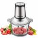 Electric Food Chopper, 8-Cup Food Processor by Homeleader, 2L BPA-Free Glass Bowl Blender Grinder for Meat, Vegetables, Fruits and Nuts, Fast & Slow 2-Speed, 4 Sharp - 0