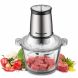 Homeleader Electric 8-Cup Food Chopper Food Processor 2L BPA-Free Glass Bowl Grinder for Meat, Vegetables, Fruits and Nuts, Fast & Slow 2 Speeds, 400W - 0