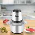 ZOKOP US Standard ALW-FC38SS Two Files 110V 300W Household Electric Stainless Steel One-Button Meat Grinder / Mixer 2L 304 Stainless Steel Cup