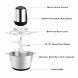 Zimtown Electric Meat Grinder And Sausage Grinder,Multifunctional Smart Kitchen Food Chopper Vegetable Fruit Cutter Stainless Steel Bowl 2L - 2