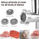 Electric Meat Grinder 1800 Watt Heavy Duty Sausage Maker Stuffer Mincer w/ 3 Size Grinding Plates Stainless Cutting Blades & Attachment Kit /f Homemade Ground Beef, Burger Patties, Kubbe - 3