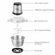 ZOKOP US Standard ALW-FC38SS Two Files 110V 300W Household Electric Stainless Steel One-Button Meat Grinder / Mixer 2L 304 Stainless Steel Cup - 3