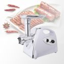 Electric Meat Grinder Kitchen Food Mincer Sausage Maker Stuffer Stainless Steel with Handle White