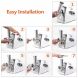 Electric Meat Grinder Kitchen Food Mincer Sausage Maker Stuffer Stainless Steel with Handle White - 2