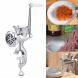 Manual Meat Mincer Grinder Sausage Mince Food Maker Kitchen Metal Sausage Stuffer Tool (Silver TB-5) - 0