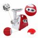 Electric Meat Grinder Mincer,800W Max Stainless Steel Sausage Maker Stuffer,Food Processor Machine with Cutting Blade & Platesï¼ˆRed) - 0