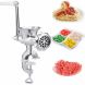 Manual Meat Mincer Grinder Sausage Mince Food Maker Kitchen Metal Sausage Stuffer Tool (Silver TB-5) - 0