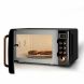 700W Kitchen  Glass Turntable Golden Retro LED Display Countertop Microwave Oven - 1