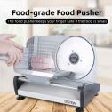 ZOKOP Meat Slicer Electric Deli Food Slicer with Child Lock Protection, Removable 7.5â€™â€™ Stainless Steel Blade and Food Carriage, Adjustable Thickness Food Slicer Machine for Meat, Cheese, Bread