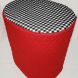 Black & White Checked Food Processor Cover (Red, Small) - 0