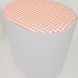 Orange & White Checked Food Processor Cover (White, Small) - 0