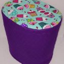 Quilted Teal Cupcake Food Processor Cover by Penny's Needful Things (Purple, Large)