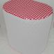 Red & White Checked Food Processor Cover (White, Small) - 0