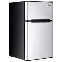 Costway (EP22672GR) 3.2 cu ft. Compact Stainless Steel Refrigerator
