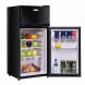 Apontus 3.4 Cu Ft Two Door Mini Fridge with Freezer, Black - 3