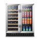 Lanbo Lockable Large Built In 33 Bottle/70 Can Wine and Beverage Refrigerator - 0