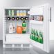 FF61 24 Freestanding Counter Height Refrigerator with 5.5 cu. ft. Capacity  Automatic Defrost  Adjustable Glass Shelves  Wine Shelf  Crisper and White Door/Pro Handle - 2