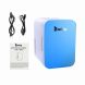 ZOKOP Electric Cooler & Warmer for Car,Mini Car Coolers Plug In(6 Liter / 0.21 Cuft / 8 Can) AC/DC Portable Thermoelectric System Blue - 1
