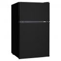 midea whd-113fb1 compact reversible double door refrigerator and freezer, 3.1 cubic feet, black